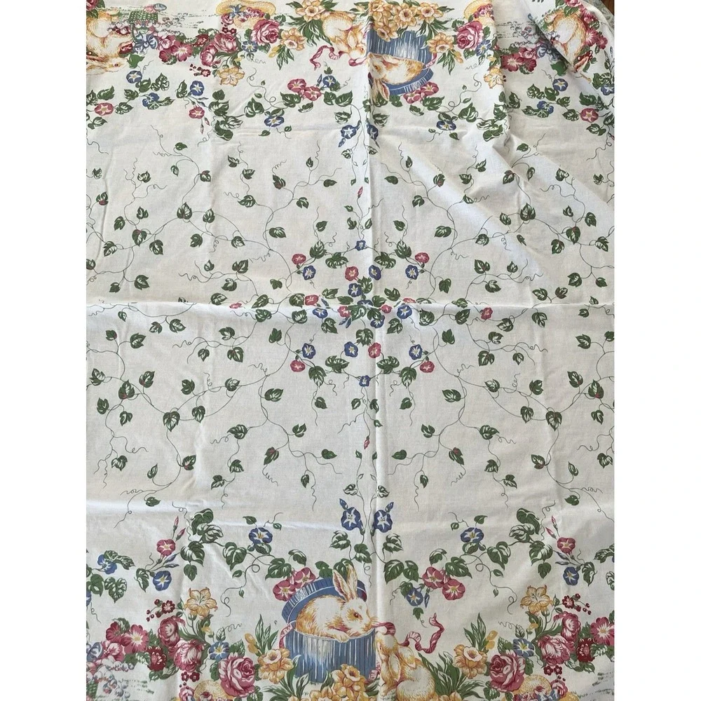 Vintage‎ Country Garden Spring Easter Table Cloth 60x102